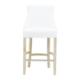 Esma Upholstered Counter Stool with Solid Wood Frame