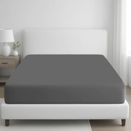 Hotel Quality Natural Egyptian Cotton Fitted Sheet – Extra Deep 35cm Pocket with Strong Elastic, Soft & Breathable Fabric