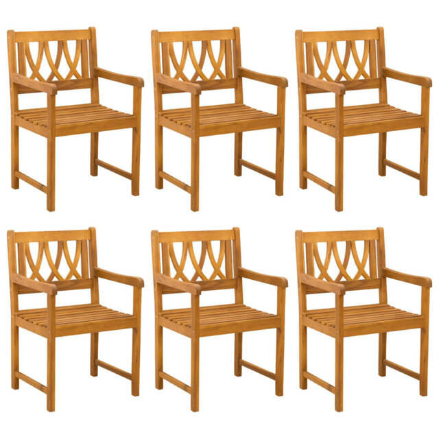 Garden Chairs Outdoor Stackable Dining Chair Armchair Solid Wood Teak