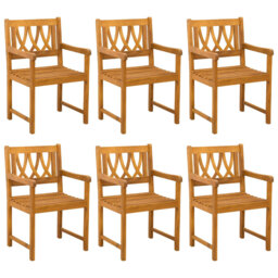 Garden Chairs Outdoor Stackable Dining Chair Armchair Solid Wood Teak
