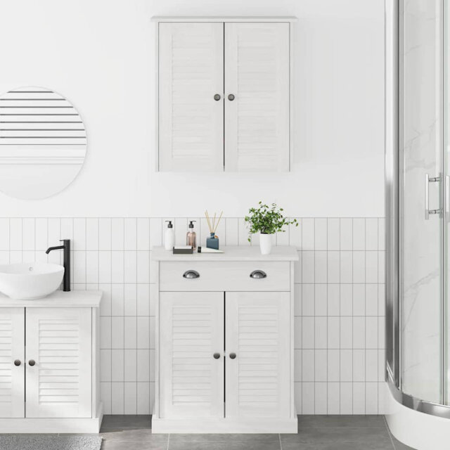 Bathroom Furniture Set With Shelf 2 Pcs 67.5 X 34 X 80 Cm