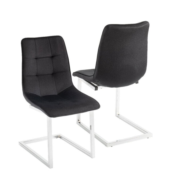 Wadley 46cm H Velvet Upholstered Metal Cantilever Chair