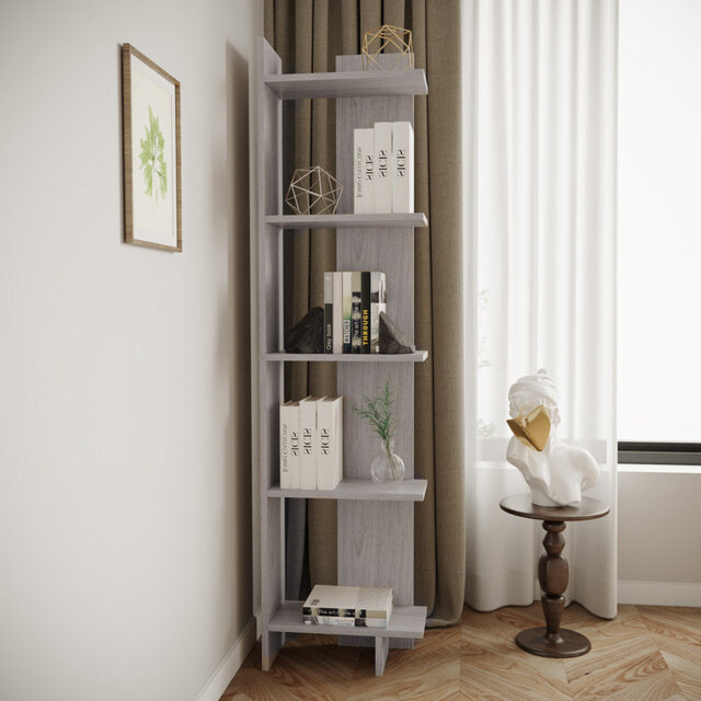 Regin 170cm H Tiered Corner Bookcase