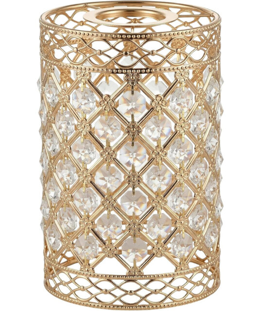 Crystal Lamp Shade in French Gold