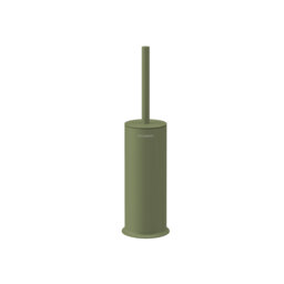 Cosmic Stainless Steel Made with Green Finish Free-Standing Toilet Brush and Holder