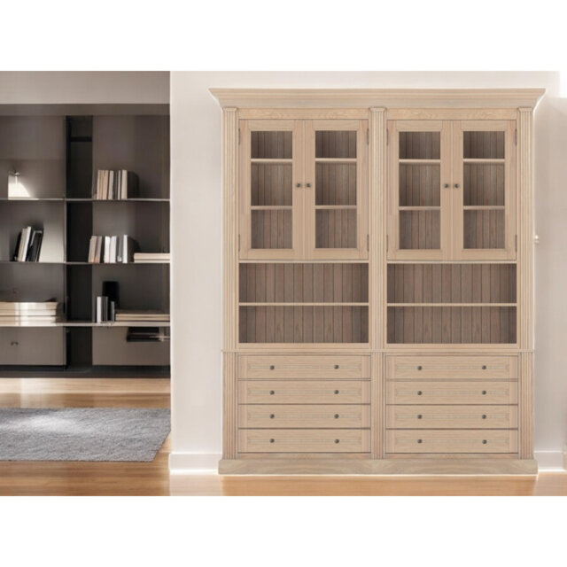 Edier 94.48cm H x 78.74cm W Library Bookcase