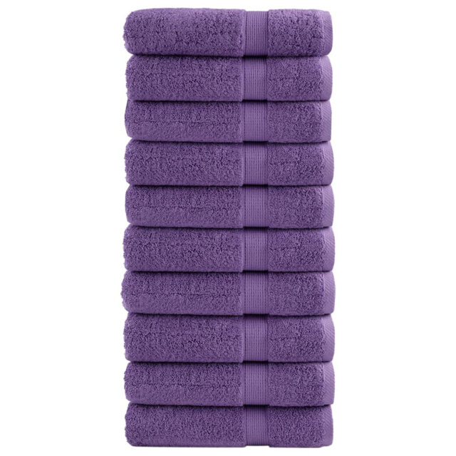 Nerte 100% Cotton Bath Towels - Set of 10