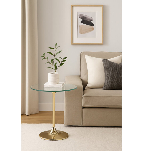 Pedestal End Table