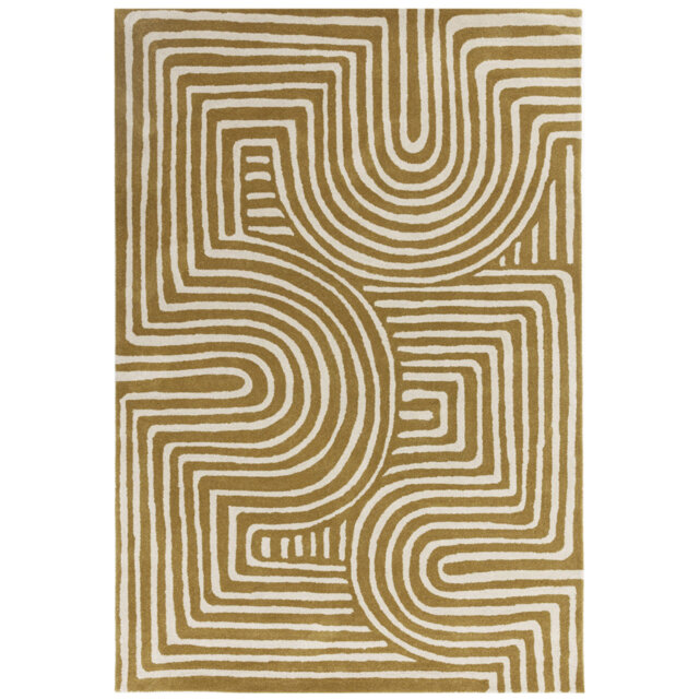 Gina Geometric Wool Hand Tufted Area Rug