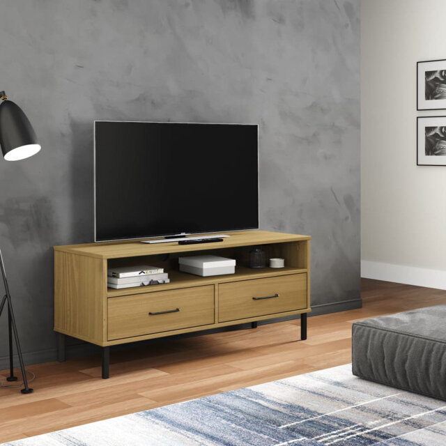 "Leathan Unfinished Corner TV Stand for TVs up to 43"""