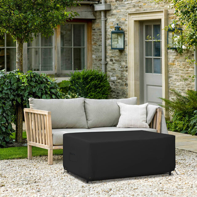High Density Multipurpose Outdoor Waterproof Rectangle/Oval Table Cover, UV Resistant Patio Table Cover