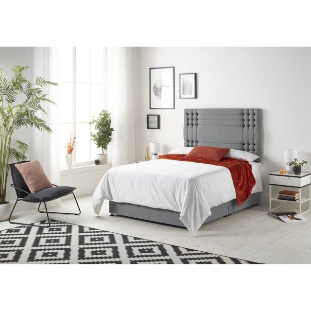 Dennishia Sprung Memory Foam Divan Bed Set with Headboard