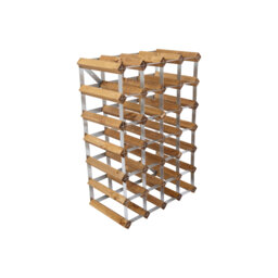 Brejon 30 Bottle Solid Wood Standard Wine Bottle Rack Brown