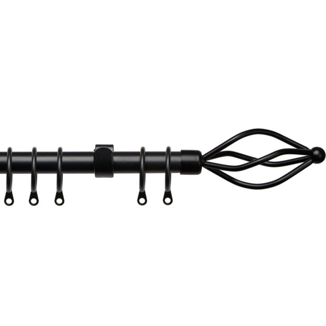 Jetta Adjustable 317.5cm to 546.1cm 4.83cm Single Curtain Pole