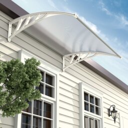 Dakota Fields 120cm W x 80cm D Plastic Cover Retractable Door / Window Awning