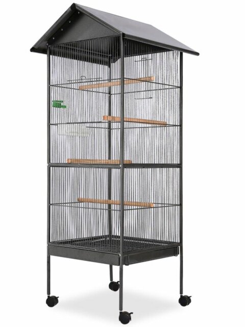 Braedon 155cm Steel Pointed Top Floor Bird Cage with Wheels