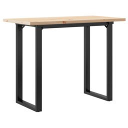 Dining Table O-Frame 75.5 Cm Solid Wood Pine And Steel