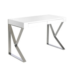 chrome-plated steel desk