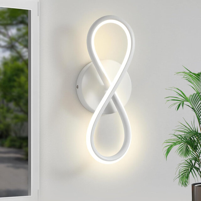 Wall Sconce 1-light LED Wall light modern -7W curve design warm white 3000K for staircase bedroom