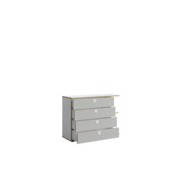 PINIO 27 - CHEST OF DRAWERS (4 PIECES) PB0010-WHITE PU1206-GRAY NEW YORK 27-FSC B