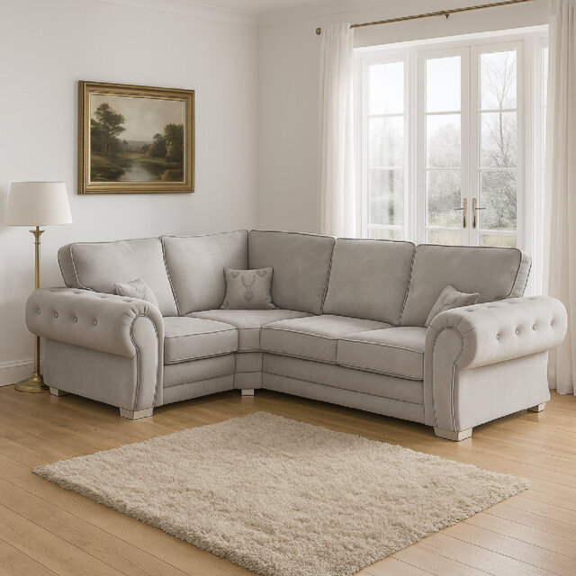 Verona 4 Seater High Back Fabric 2C1 Corner Sofa with Left and Right Configuration