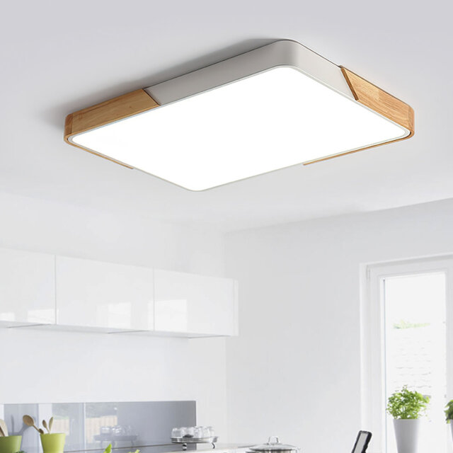 Cherron 1-Light 88cm Rectangle Dimmable LED Flush Mount Ceiling Light Fixture