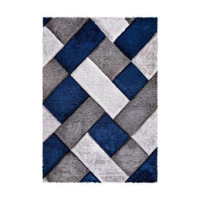 Modern Rug Thick Living Room Mats Carpet Hallway Bedroom Floor Mat  Blue