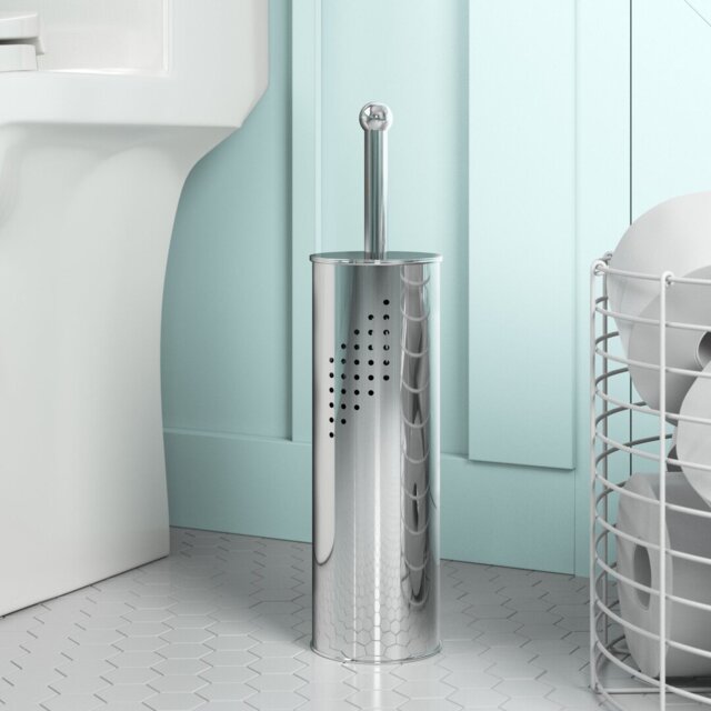 Anicetas Suai Pillar Free-Standing Toilet Brush and Holder
