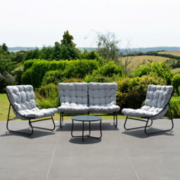 Wicker 4 - Person Garden Lounge Set with Cushions