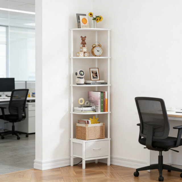172cm H x 37cm W Corner Bookcase