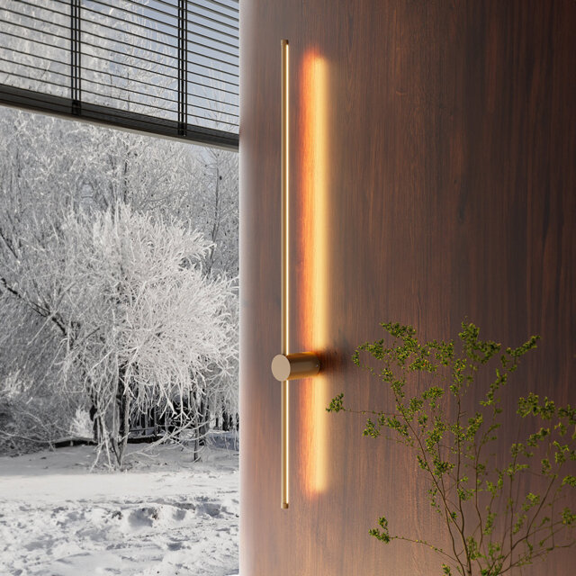 Aluminium LED Wall Light 100cm Wide Flush Mounted Sconce