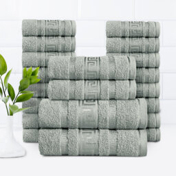 20-Piece Luxury Cotton Towel Set - Soft, Cosy Family Bale Set with 2 Bath, 2 Hand, 16 Face Towels for Ultimate Comfort