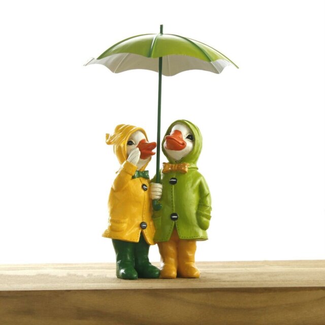 2 Piece Jadene Duck Couple Garden Ornament Set