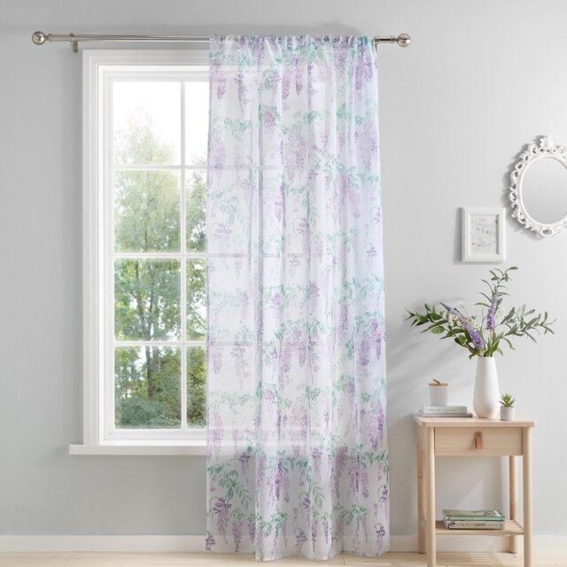 Wisteria 100% Recycled Polyester Sheer Sliding Panel Single Panel