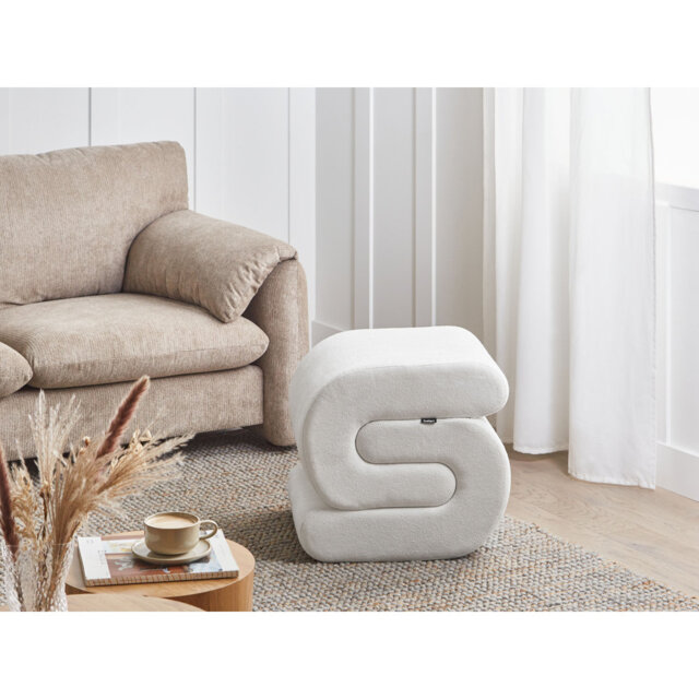 50cm Wide Irregular Solid Colour Pouffe Ottoman