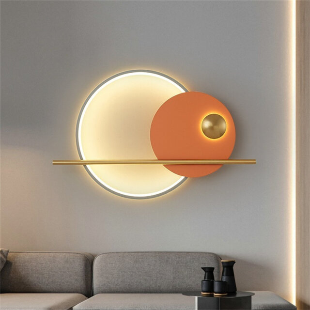 LED Wall Light 30W Metal Circles And Lines LED Wall Lamp