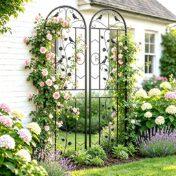 Cadmoin 210cm H x 50cm W Metal Lattice Panel Trellis