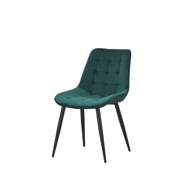 Hindman 46cm H Velvet Upholstered Side Chair in Grey