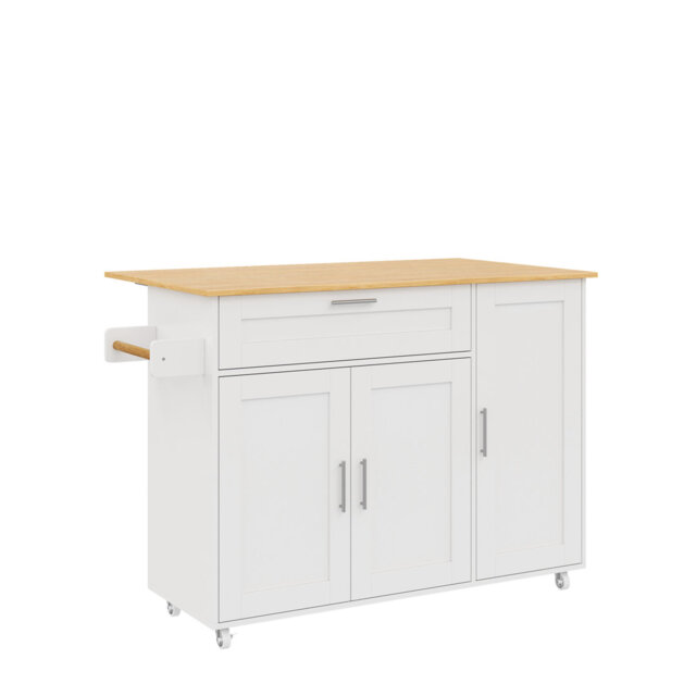 Kitchen Island With 1 Drawer And 3 Doors