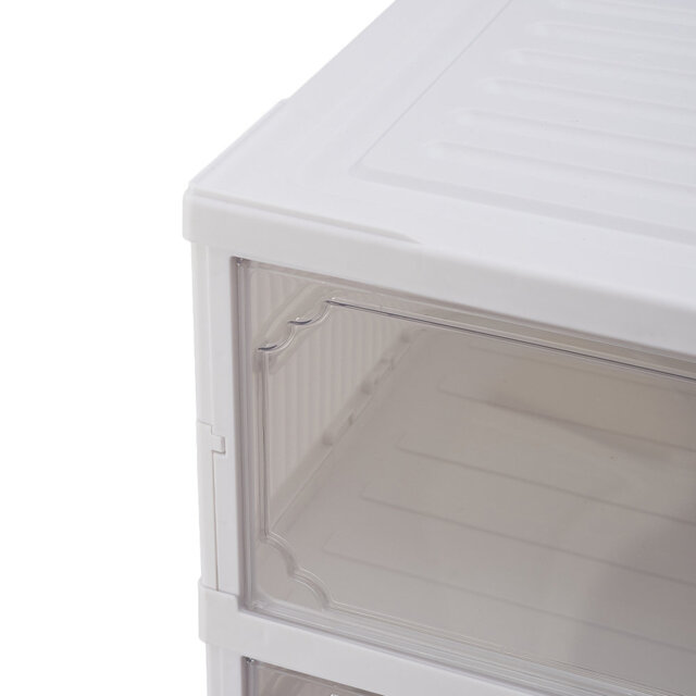 9-Tier Foldable Storage Cabinet Shoes Organizer with Doors
