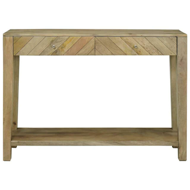 110cm Solid Wood Top Console Table