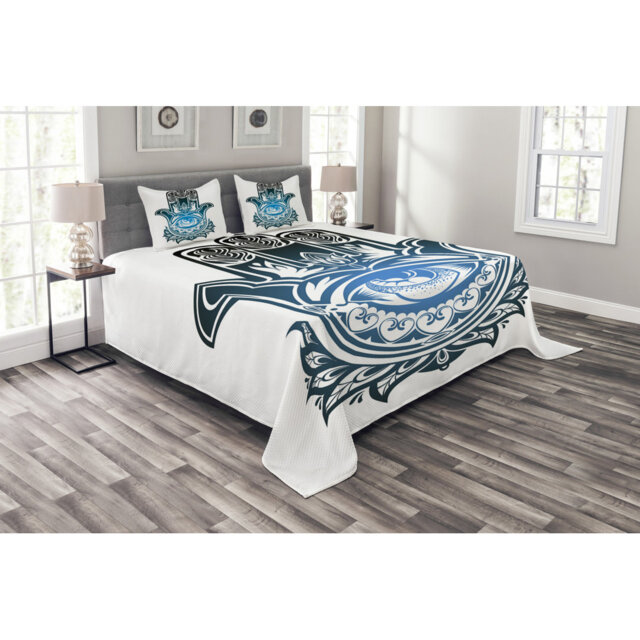 Adlar Polyester No Pattern Bedspread with Pillow Shams Included