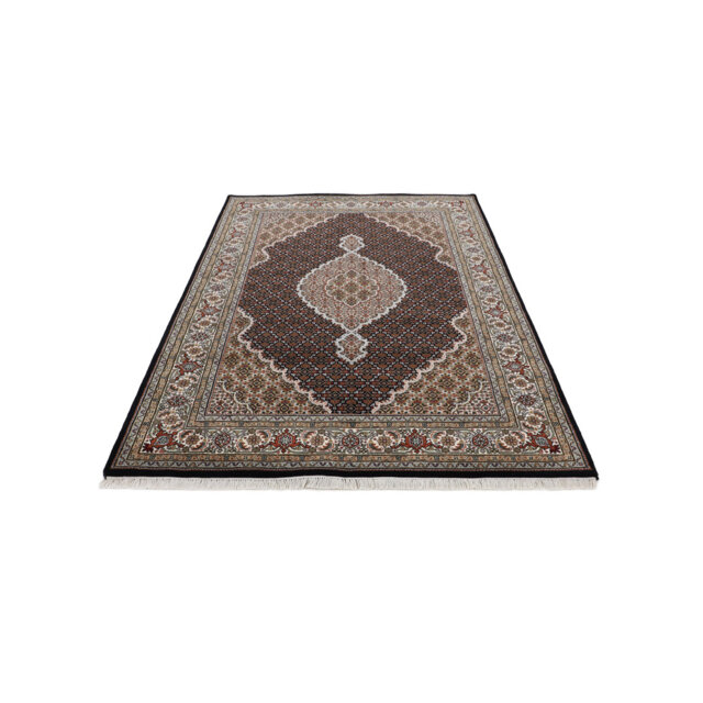 Hand Knotted Wool Black/Grey Rug