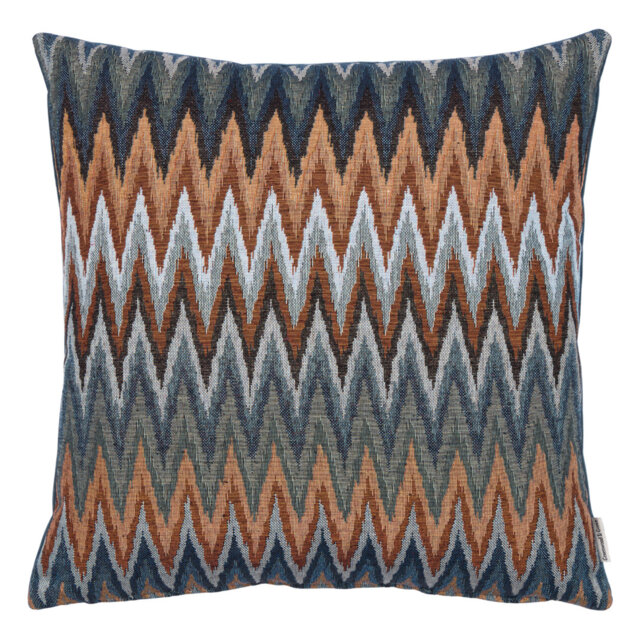 Zigzag Woven Cushion with Fibre Filler