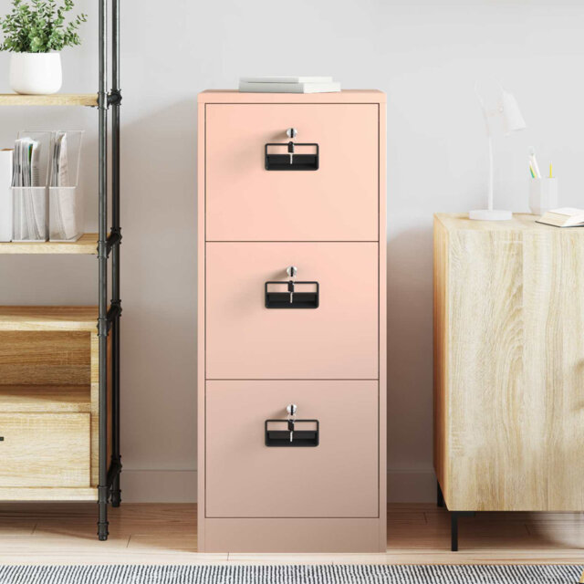 File Cabinet With Drawer With Shelf Geometric Cold-Rolled Steel Modern