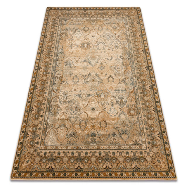 Covell Oriental Machine Woven Cream Area Rug