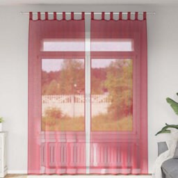 Voile Curtains With Tab Top 2 Pcs