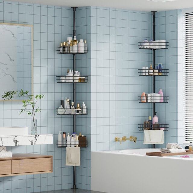 Iron Drill / Screw Bathroom Shelves