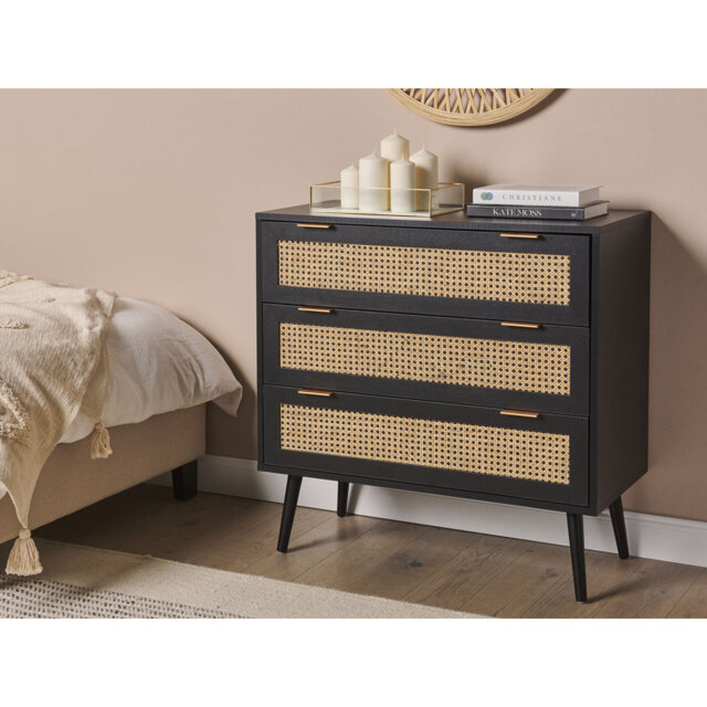 Aleaha Wicker 80 cm W Chest of 3 Drawers