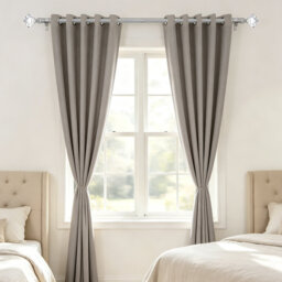 Natural 80cm to 218cm 0.75cm Single Curtain Pole